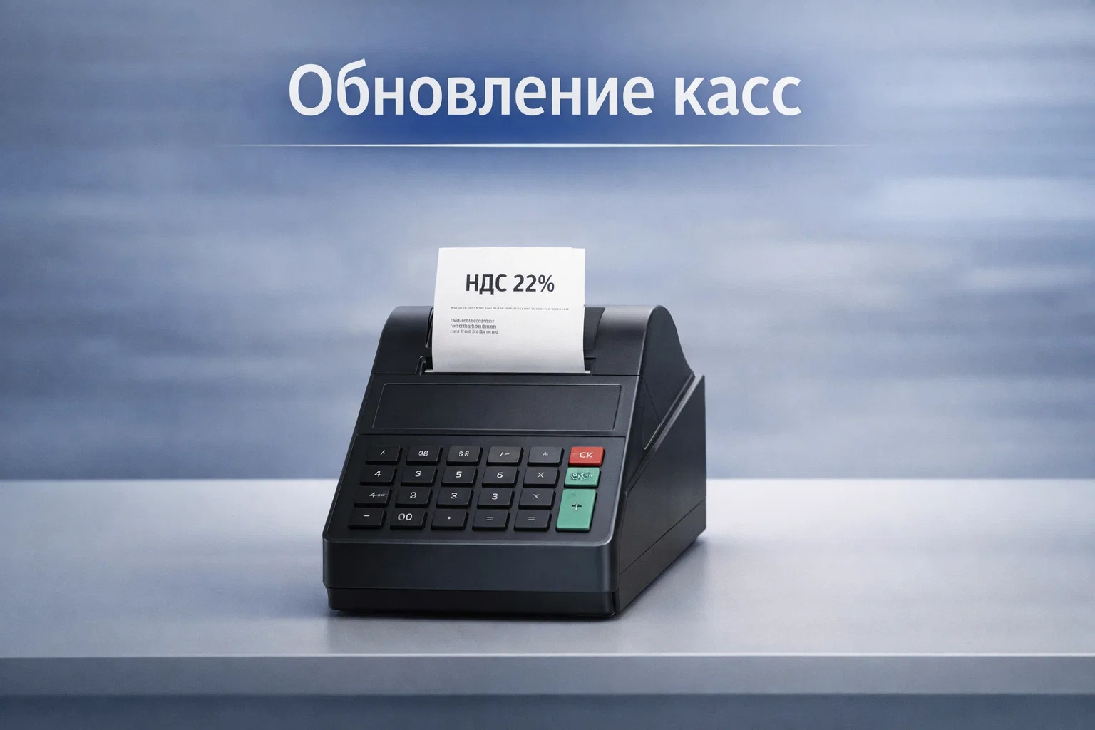 Обновление касс при НДС 22 %