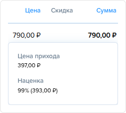 Реализации. Цена. Цена прихода и текущая наценка.png