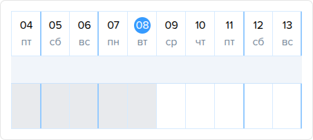 Табель учета рабочего времени. Прошедшие дни и текущий.png